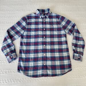 Vineyard Vines Boys Youth Cotton Twill Plaid Shirt Button Down Nautical L (16)